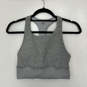ALO Yoga Alosoft Serenity Bra - Zinc Heather Grey (Women's Medium)